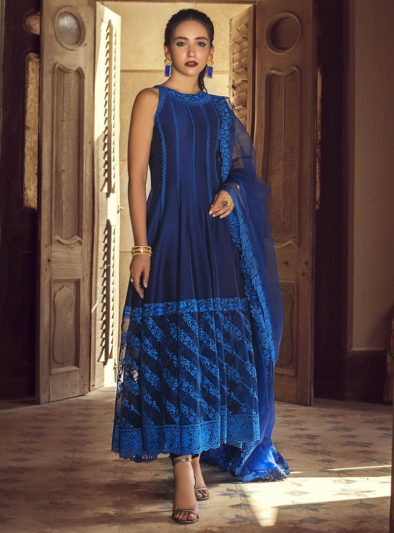 Zainab Chottani | Luxury Pret | SOPHISTICATED SAPPHIRE by Zainab Chottani - Designer Dress - Type: Ladies Clothes - Available at Libayah - 100% Original