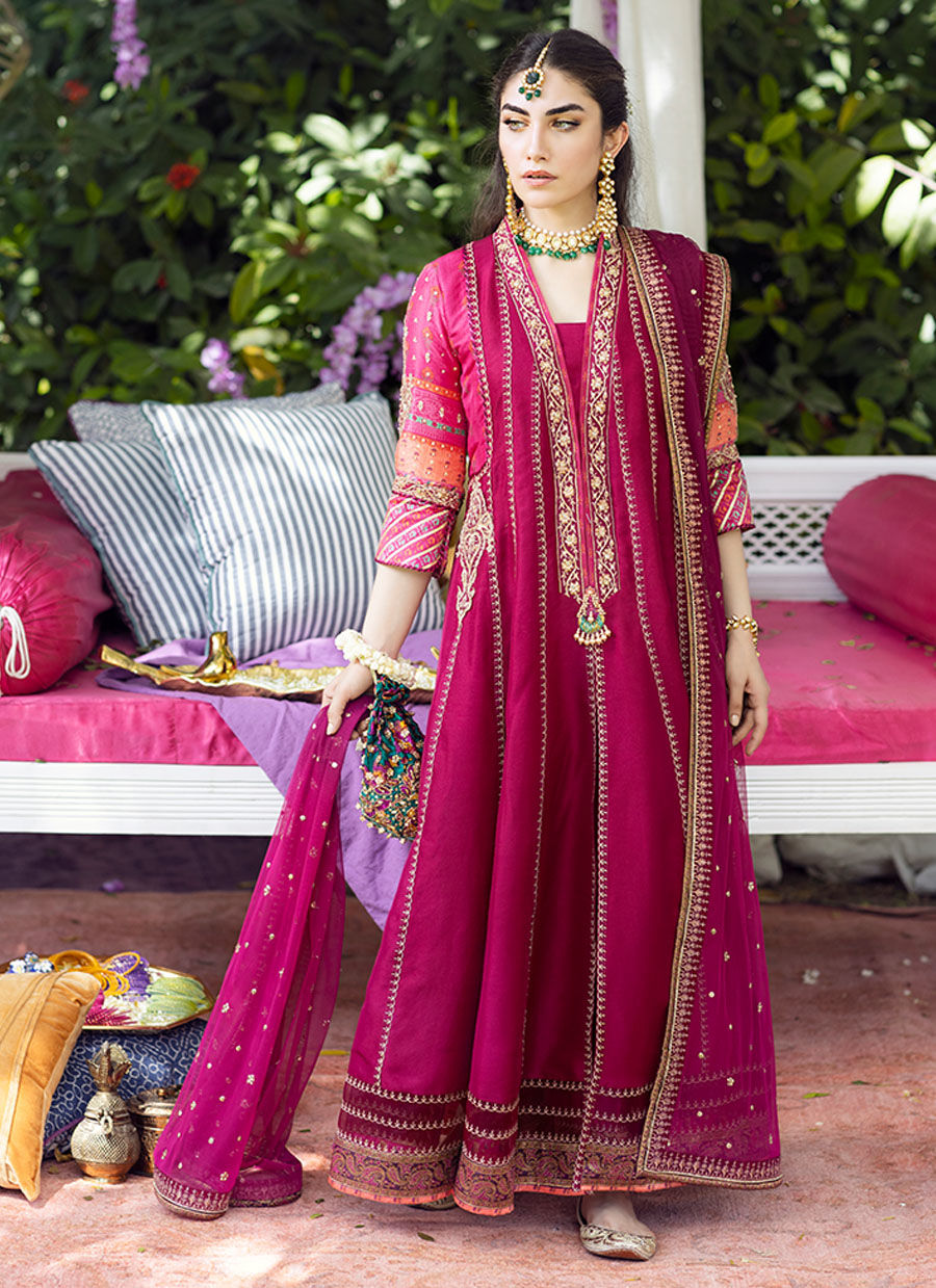 Farah Talib Aziz | Designer Picks 24 | ZAREEN FUCHSIA KALIDAAR AND DUPATTA by Farah Talib Aziz - Designer Dress - Type: Ladies Clothes - Available at Libayah - 100% Original