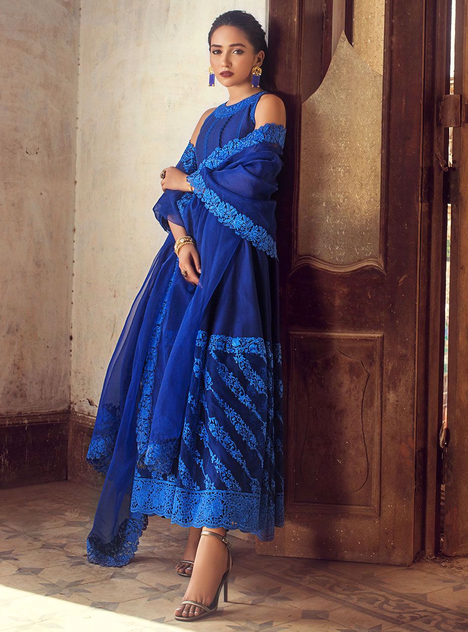 Zainab Chottani | Luxury Pret | SOPHISTICATED SAPPHIRE by Zainab Chottani - Designer Dress - Type: Ladies Clothes - Available at Libayah - 100% Original