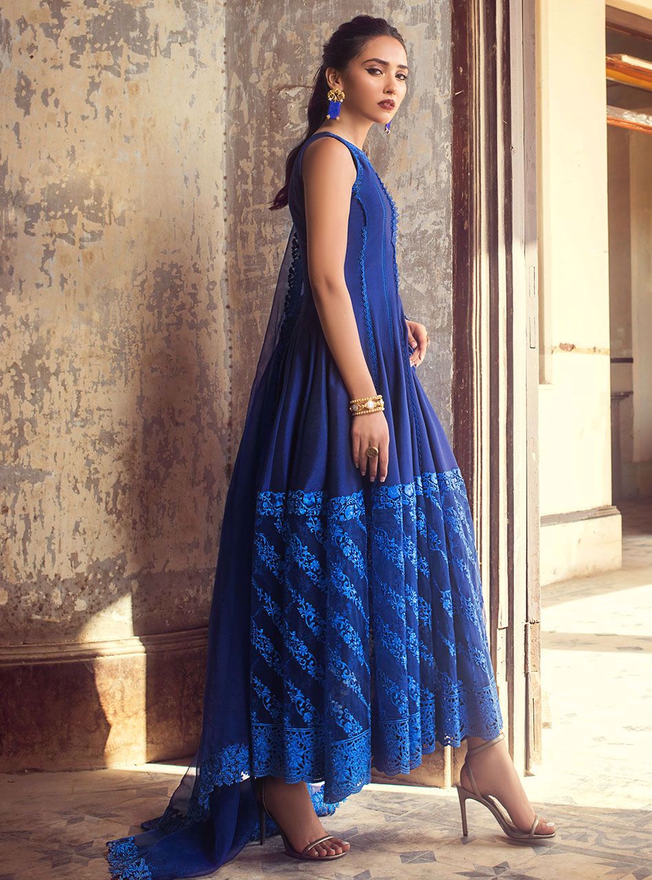 Zainab Chottani | Luxury Pret | SOPHISTICATED SAPPHIRE by Zainab Chottani - Designer Dress - Type: Ladies Clothes - Available at Libayah - 100% Original