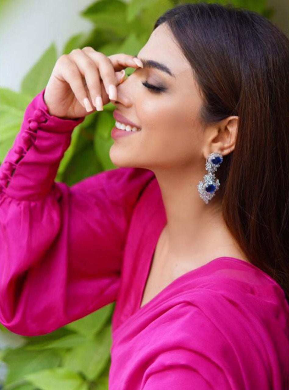 Zainab Chottani | Luxury Pret | FUSCHIA PINK SAREE by Zainab Chottani - Designer Dress - Type: Ladies Clothes - Available at Libayah - 100% Original