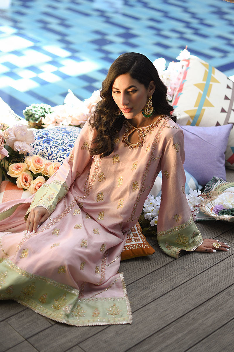 Ansab Jahangir | Luxury Silk Pret | CRYSTAL ROSE by Ansab Jahangir - Designer Dress - Type: Ladies Clothes - Available at Libayah - 100% Original