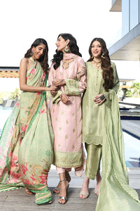 Ansab Jahangir | Luxury Silk Pret | STONE GREEN by Ansab Jahangir - Designer Dress - Type: Ladies Clothes - Available at Libayah - 100% Original