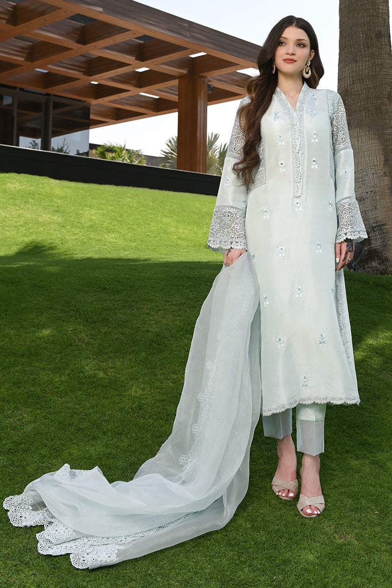 Ansab Jahangir | Luxury Silk Pret | BLUE FOG by Ansab Jahangir - Designer Dress - Type: Ladies Clothes - Available at Libayah - 100% Original