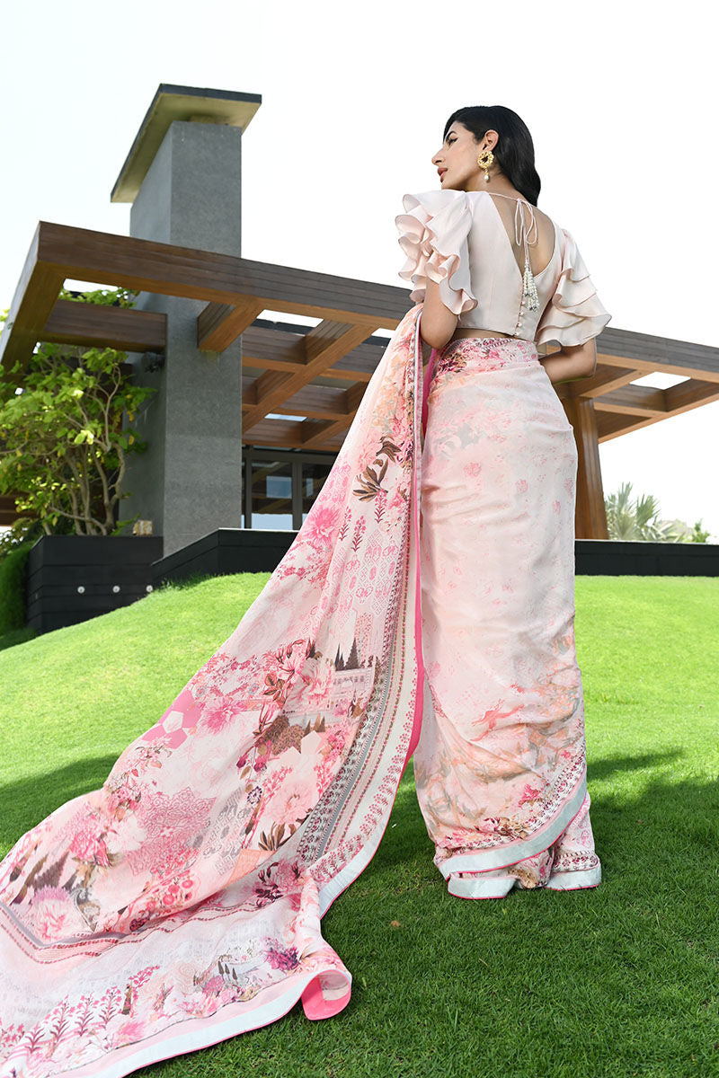 Ansab Jahangir | Luxury Silk Pret | CHALK PINK by Ansab Jahangir - Designer Dress - Type: Ladies Clothes - Available at Libayah - 100% Original