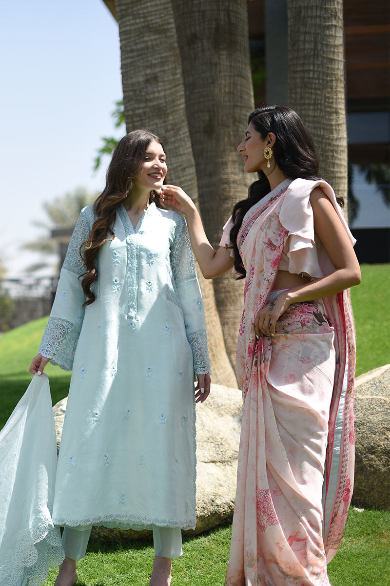 Ansab Jahangir | Luxury Silk Pret | CHALK PINK by Ansab Jahangir - Designer Dress - Type: Ladies Clothes - Available at Libayah - 100% Original