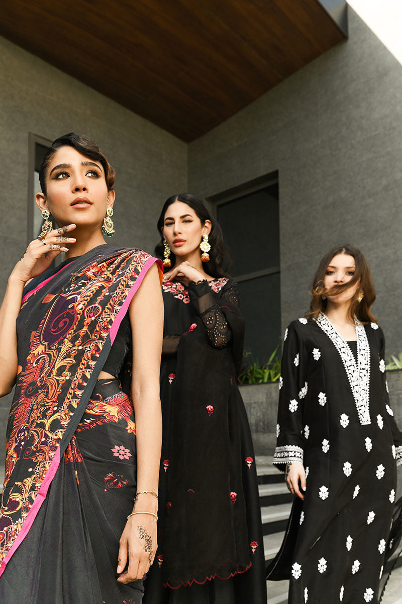 Ansab Jahangir | Luxury Silk Pret | BLACK INK by Ansab Jahangir - Designer Dress - Type: Ladies Clothes - Available at Libayah - 100% Original