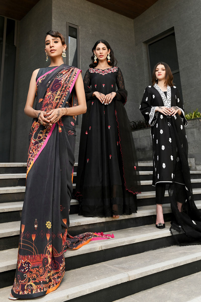 Ansab Jahangir | Luxury Silk Pret | BLACK INK by Ansab Jahangir - Designer Dress - Type: Ladies Clothes - Available at Libayah - 100% Original