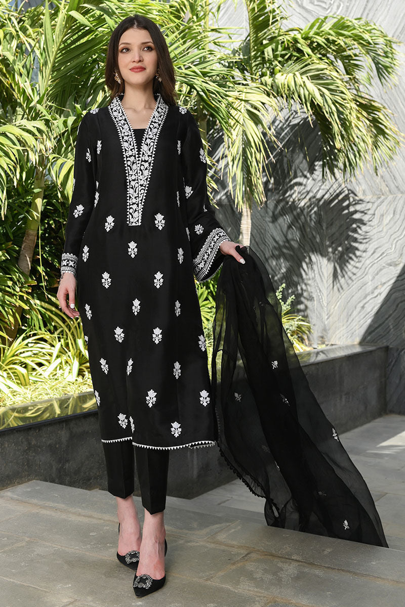 Ansab Jahangir | Luxury Silk Pret | BLACK DIAMOND by Ansab Jahangir - Designer Dress - Type: Ladies Clothes - Available at Libayah - 100% Original