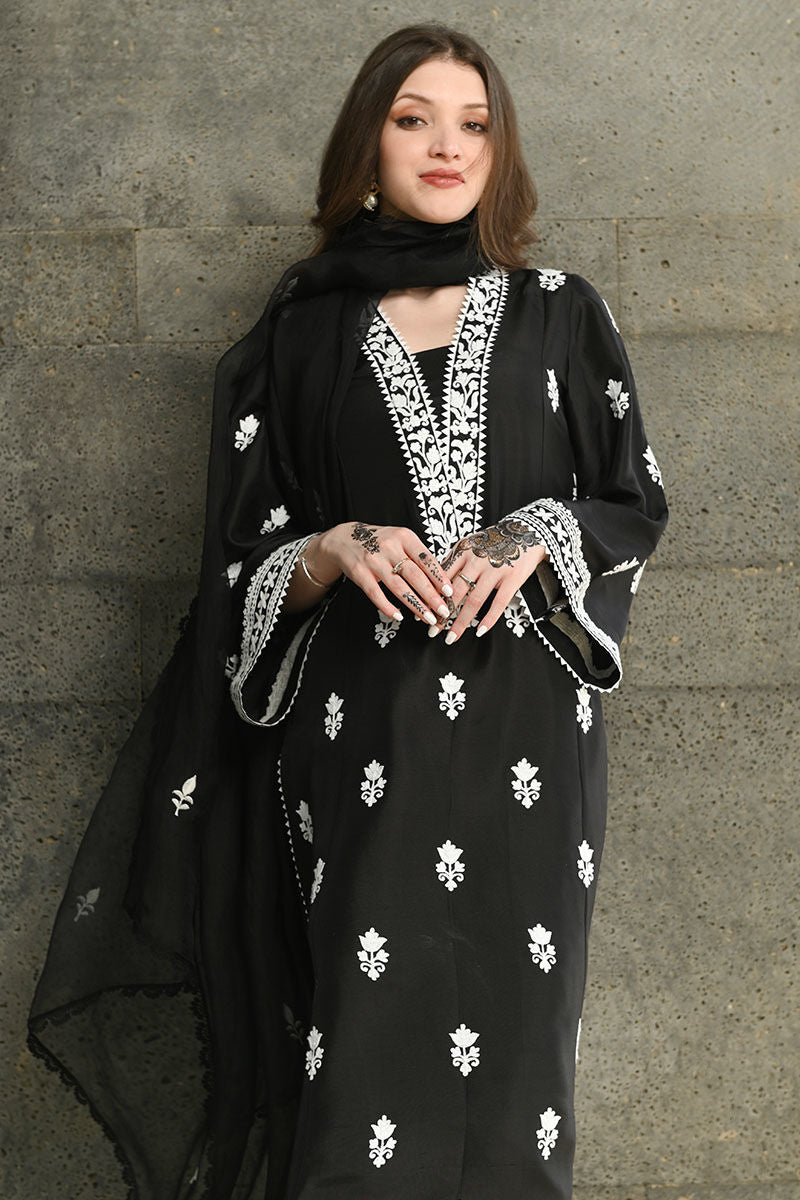 Ansab Jahangir | Luxury Silk Pret | BLACK DIAMOND by Ansab Jahangir - Designer Dress - Type: Ladies Clothes - Available at Libayah - 100% Original