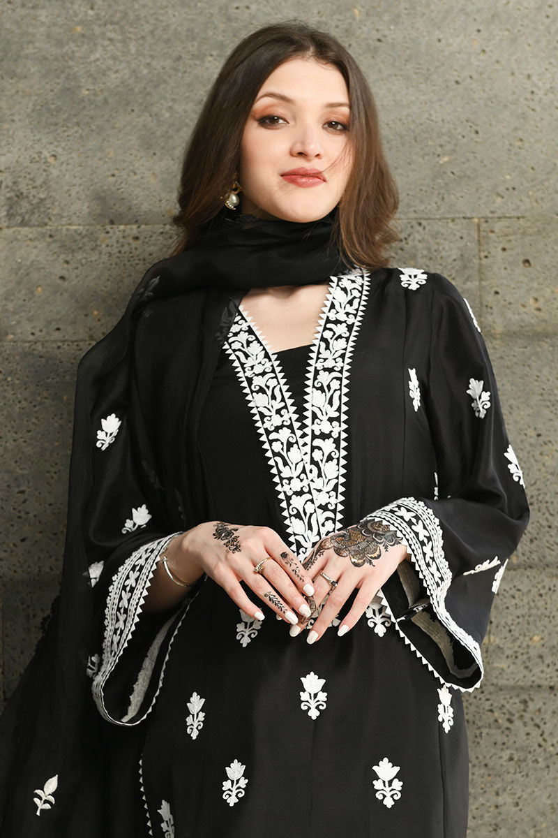 Ansab Jahangir | Luxury Silk Pret | BLACK DIAMOND by Ansab Jahangir - Designer Dress - Type: Ladies Clothes - Available at Libayah - 100% Original