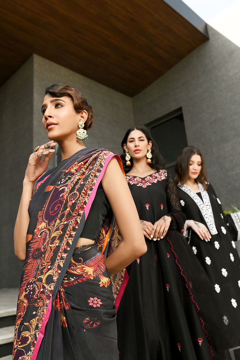 Ansab Jahangir | Luxury Silk Pret | BLACK DIAMOND by Ansab Jahangir - Designer Dress - Type: Ladies Clothes - Available at Libayah - 100% Original