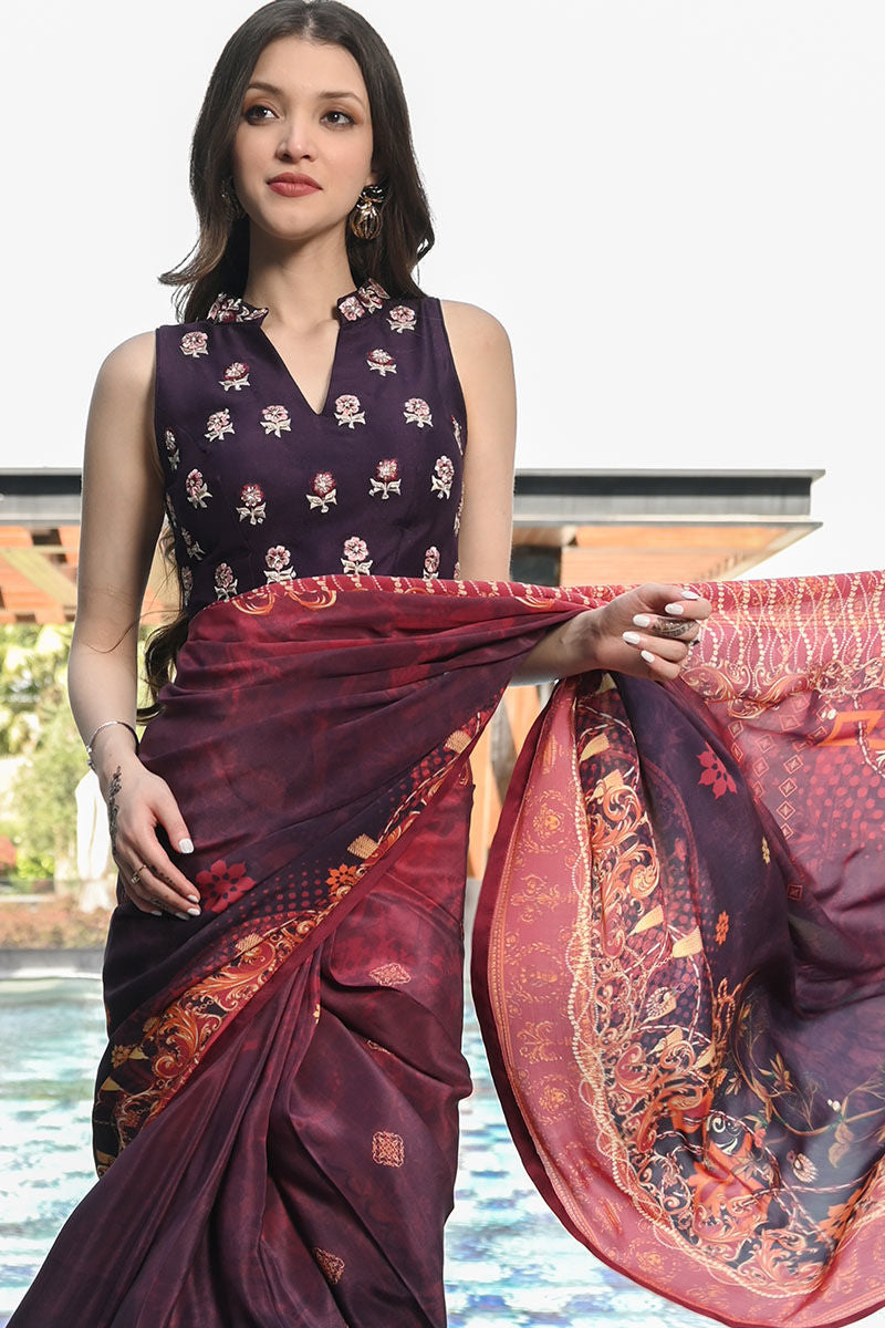 Ansab Jahangir | Luxury Silk Pret | VINTAGE VOILET by Ansab Jahangir - Designer Dress - Type: Ladies Clothes - Available at Libayah - 100% Original