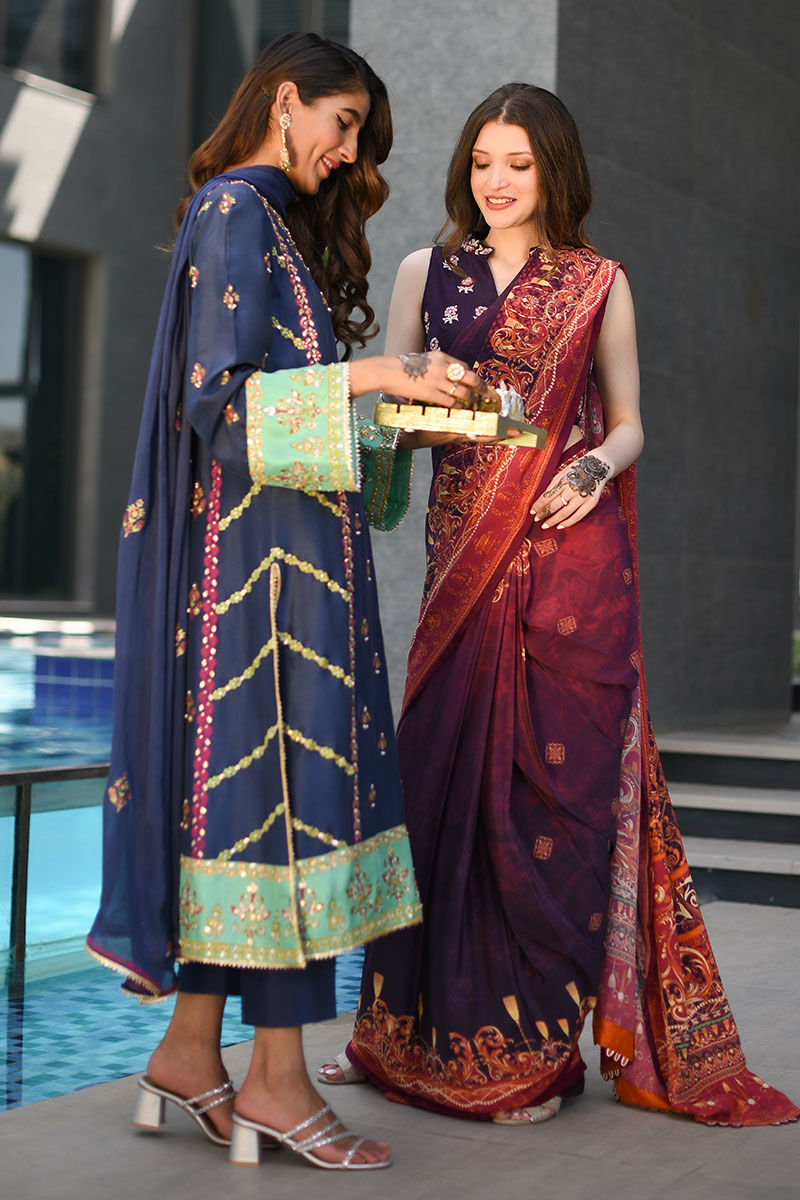 Ansab Jahangir | Luxury Silk Pret | VINTAGE VOILET by Ansab Jahangir - Designer Dress - Type: Ladies Clothes - Available at Libayah - 100% Original