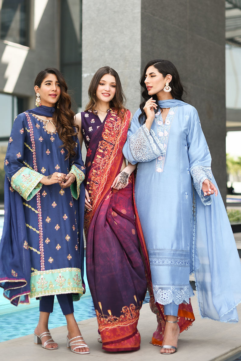 Ansab Jahangir | Luxury Silk Pret | VINTAGE VOILET by Ansab Jahangir - Designer Dress - Type: Ladies Clothes - Available at Libayah - 100% Original