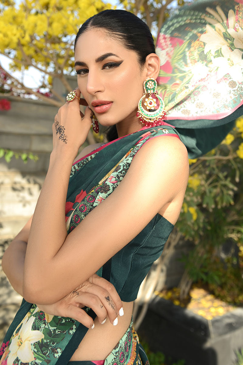 Ansab Jahangir | Luxury Silk Pret | DEEP TEAL by Ansab Jahangir - Designer Dress - Type: Ladies Clothes - Available at Libayah - 100% Original