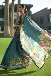 Ansab Jahangir | Luxury Silk Pret | DEEP TEAL by Ansab Jahangir - Designer Dress - Type: Ladies Clothes - Available at Libayah - 100% Original