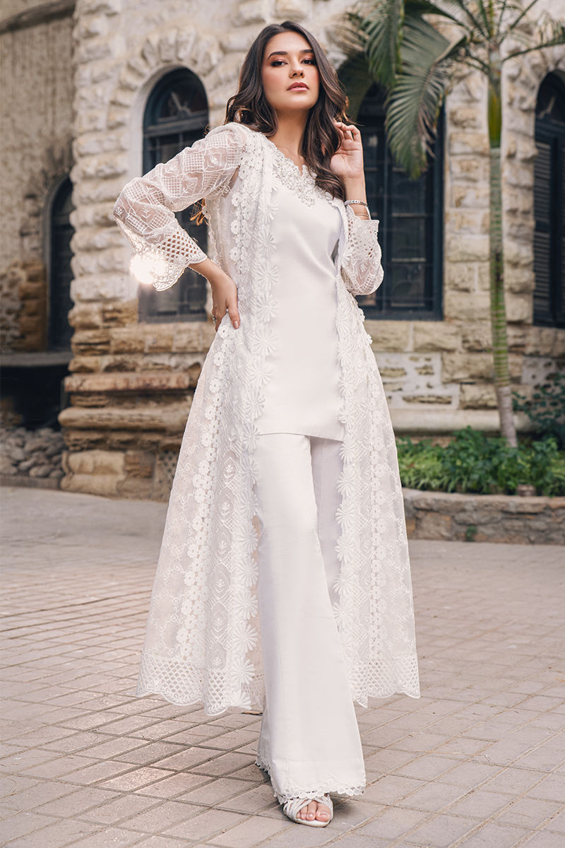 Fatima Khan | Best Sellers 24 | IRIS WHITE by Fatima Khan - Designer Dress - Type: Luxury - Available at Libayah - 100% Original