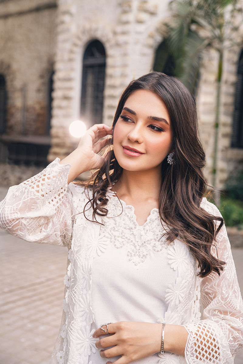 Fatima Khan | Best Sellers 24 | IRIS WHITE by Fatima Khan - Designer Dress - Type: Luxury - Available at Libayah - 100% Original