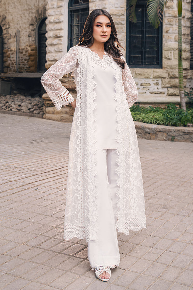 Fatima Khan | Best Sellers 24 | IRIS WHITE by Fatima Khan - Designer Dress - Type: Luxury - Available at Libayah - 100% Original