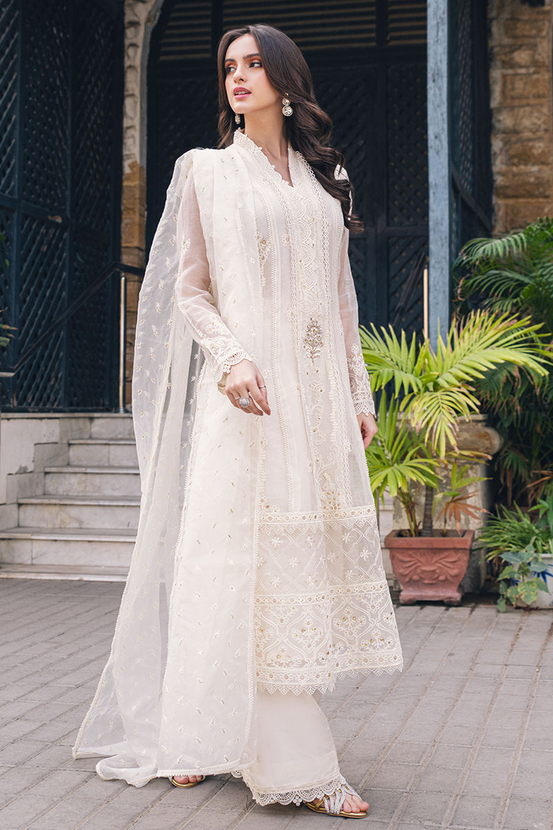 Fatima Khan | Luxury Pret 24 | MAGNOLIAN WHITE by Fatima Khan - Designer Dress - Type: Luxury - Available at Libayah - 100% Original