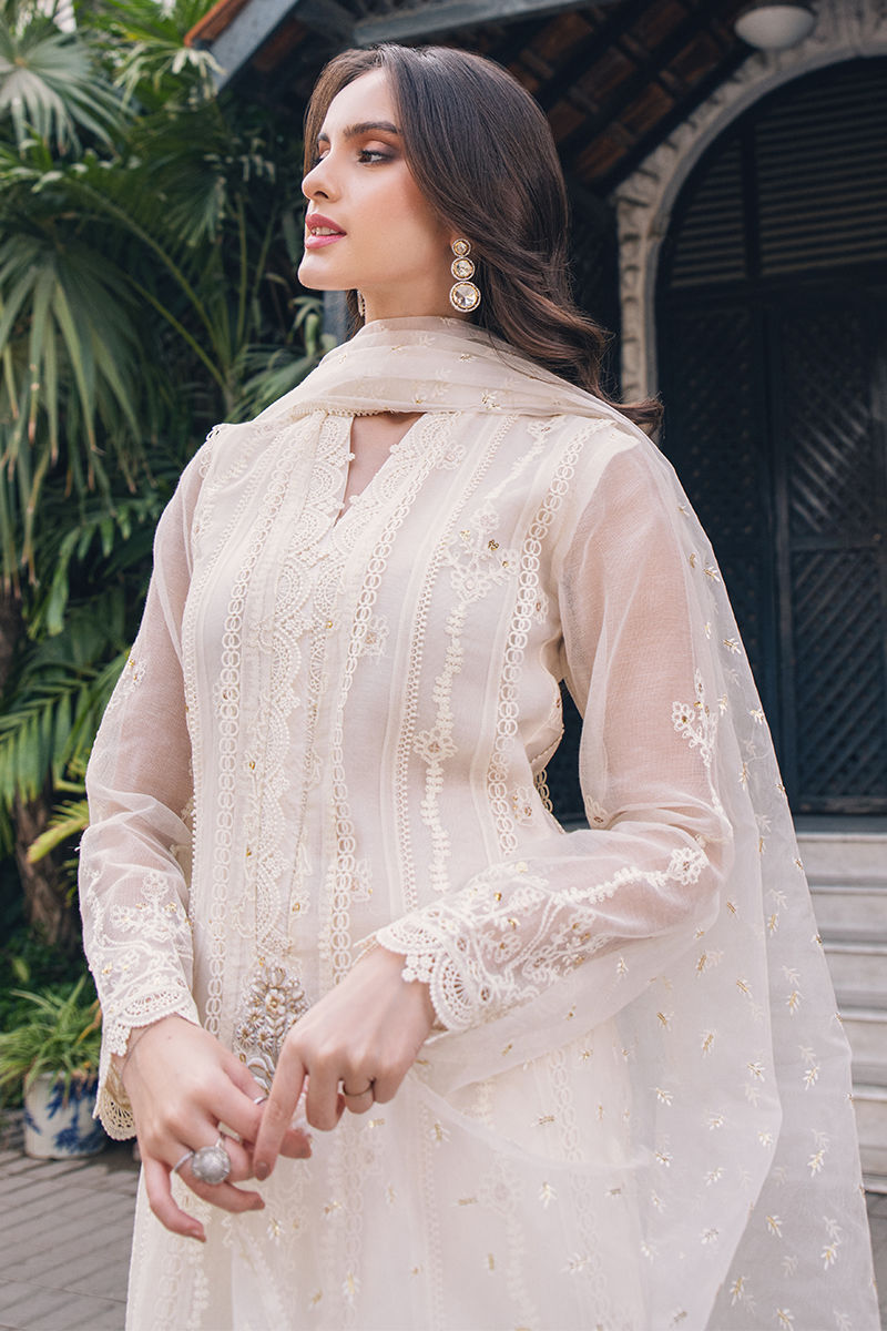Fatima Khan | Luxury Pret 24 | MAGNOLIAN WHITE by Fatima Khan - Designer Dress - Type: Luxury - Available at Libayah - 100% Original
