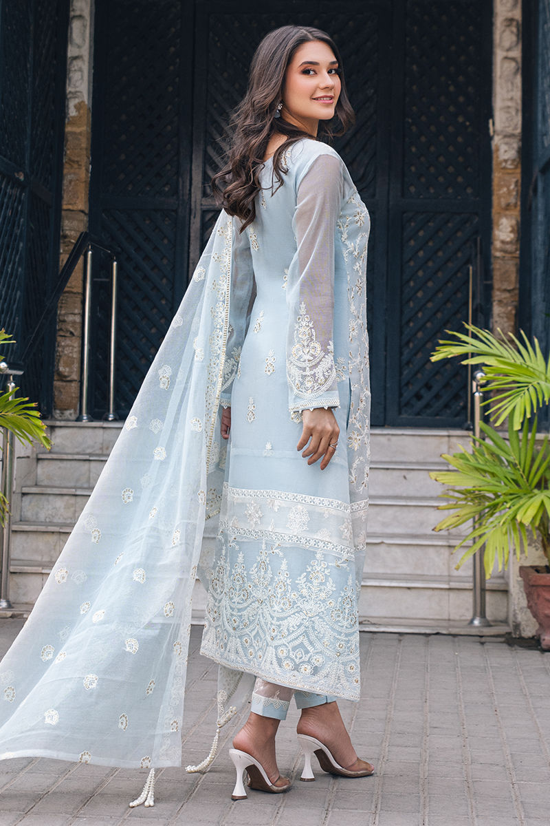 Fatima Khan | Luxury Pret 24 | LILY BLUE by Fatima Khan - Designer Dress - Type: Luxury - Available at Libayah - 100% Original