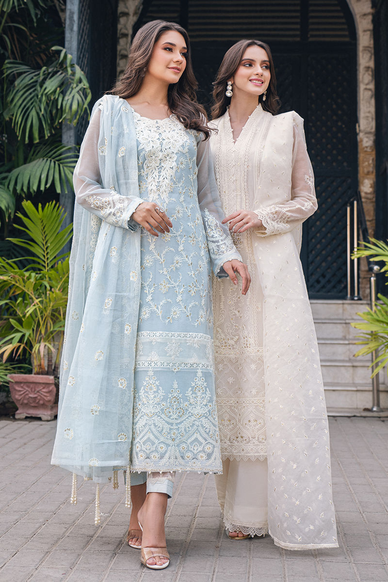 Fatima Khan | Luxury Pret 24 | LILY BLUE by Fatima Khan - Designer Dress - Type: Luxury - Available at Libayah - 100% Original