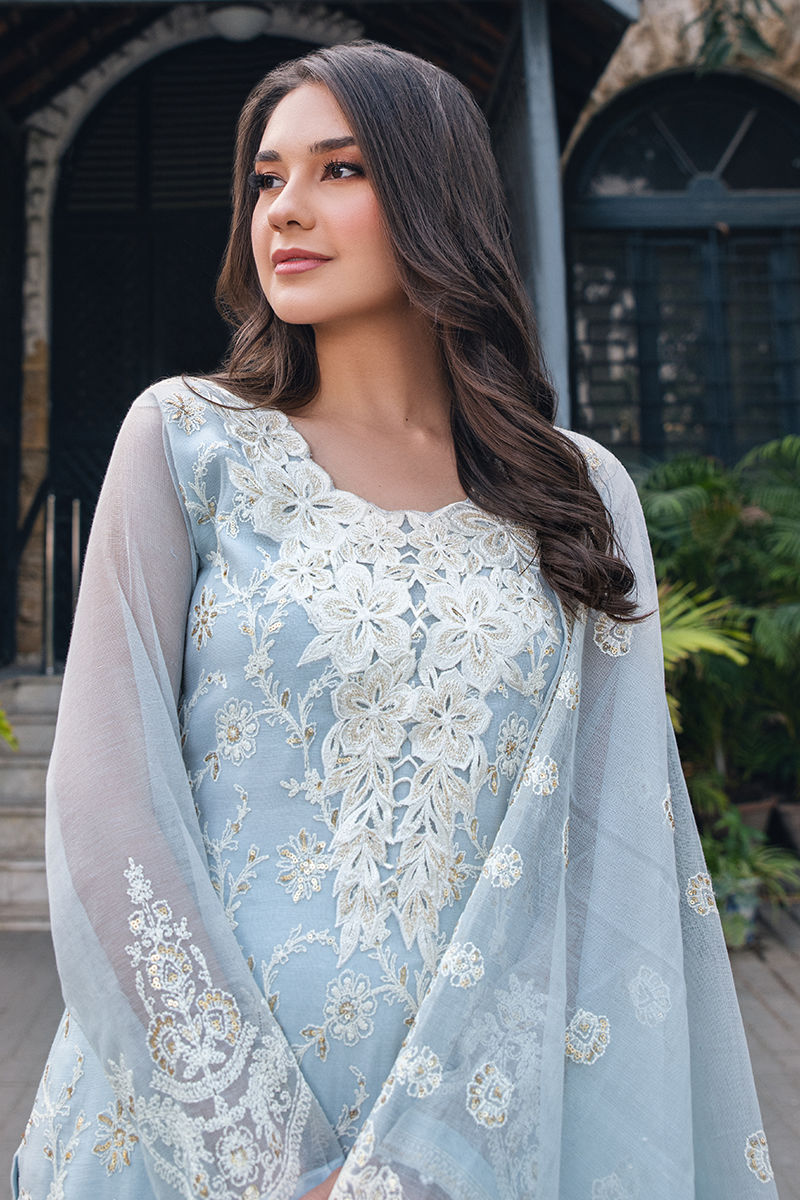 Fatima Khan | Luxury Pret 24 | LILY BLUE by Fatima Khan - Designer Dress - Type: Luxury - Available at Libayah - 100% Original