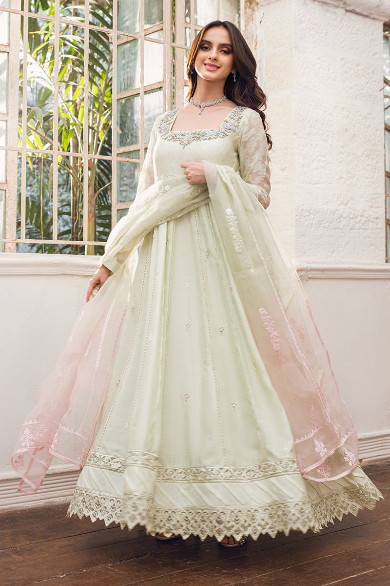 Fatima Khan | Luxury Pret 24 | MEADOW MINT KALIDAR by Fatima Khan - Designer Dress - Type: Luxury - Available at Libayah - 100% Original