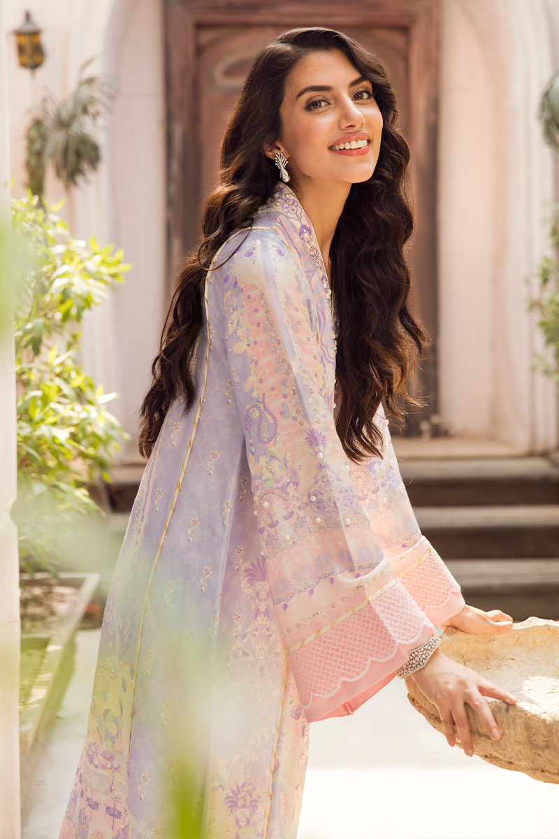 Ansab Jahangir | Digital Silk | Dreamy impression by Ansab Jahangir - Designer Dress  - Type : Ladies Clothes - Available at Libayah - 100% Original 