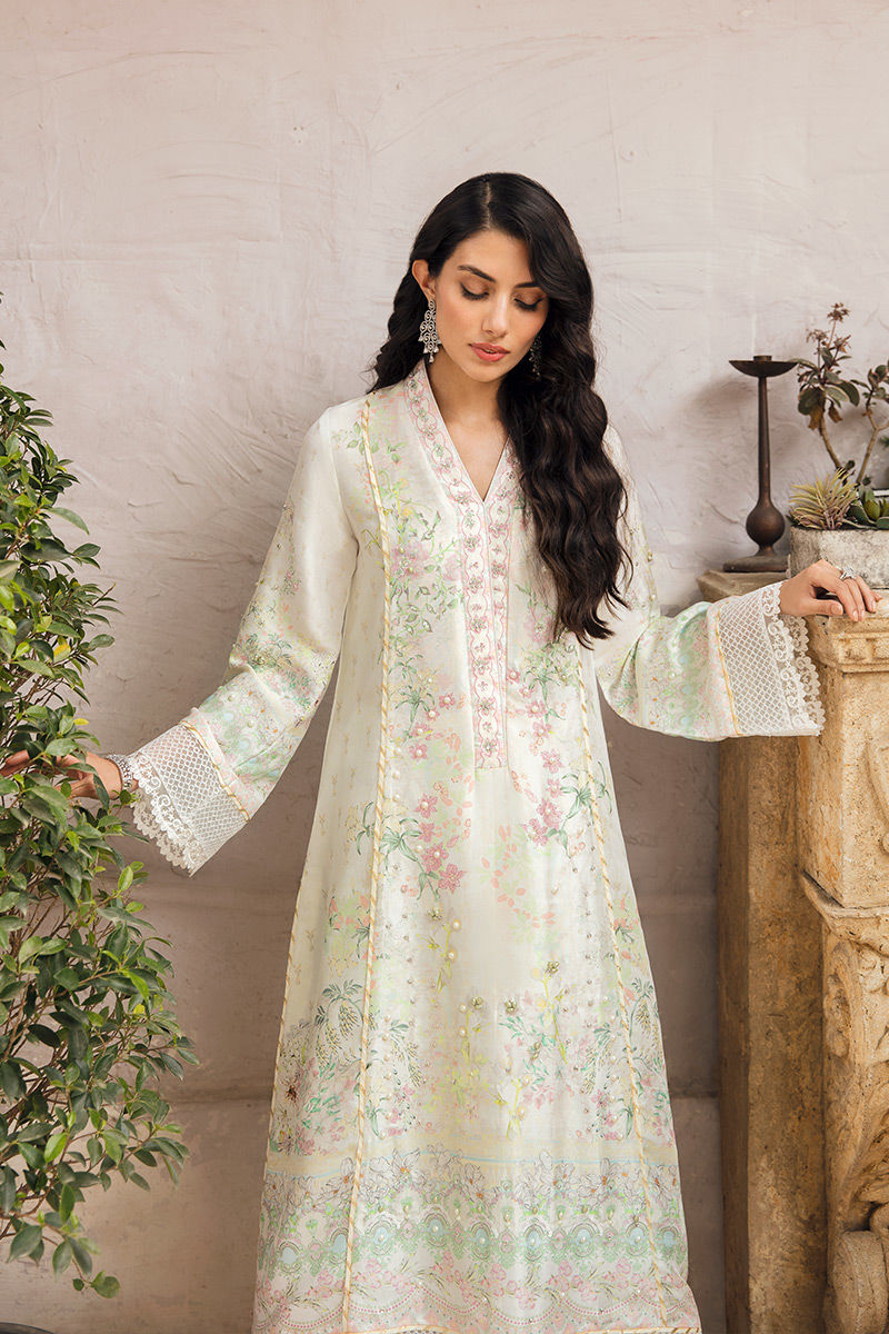 Ansab Jahangir | Luxury Silk Pret | WHISPER WHITE by Ansab Jahangir - Designer Dress - Type: Ladies Clothes - Available at Libayah - 100% Original