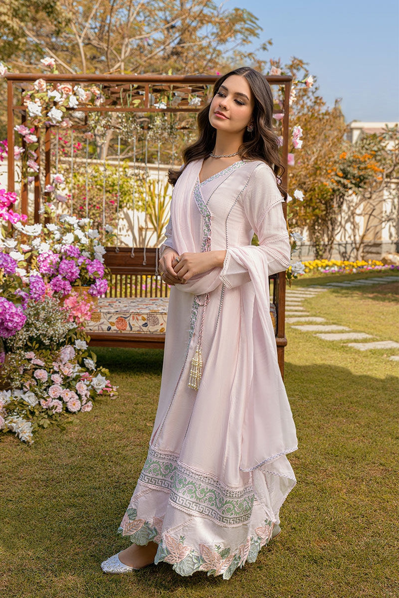 Fatima Khan | Best Sellers 24 | SPANISH PINK ANGHARKHA by Fatima Khan - Designer Dress - Type: Luxury - Available at Libayah - 100% Original
