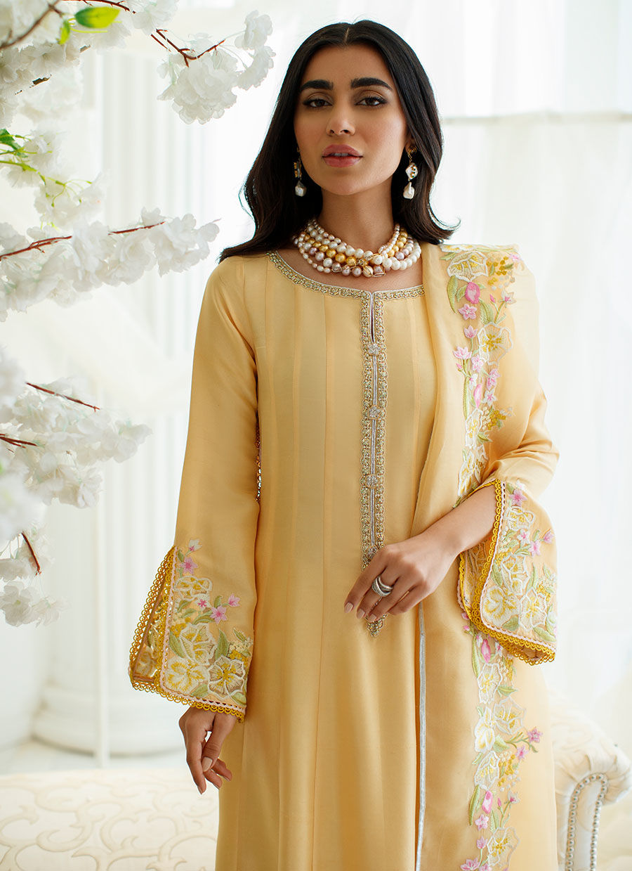 Farah Talib Aziz | Designer Picks 24 | MIMOSA SHIRT AND DUPATTA by Farah Talib Aziz - Designer Dress - Type: Ladies Clothes - Available at Libayah - 100% Original
