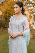 Fatima Khan | Luxury Pret 24 | FRENCH GREY by Fatima Khan - Designer Dress - Type: Luxury - Available at Libayah - 100% Original