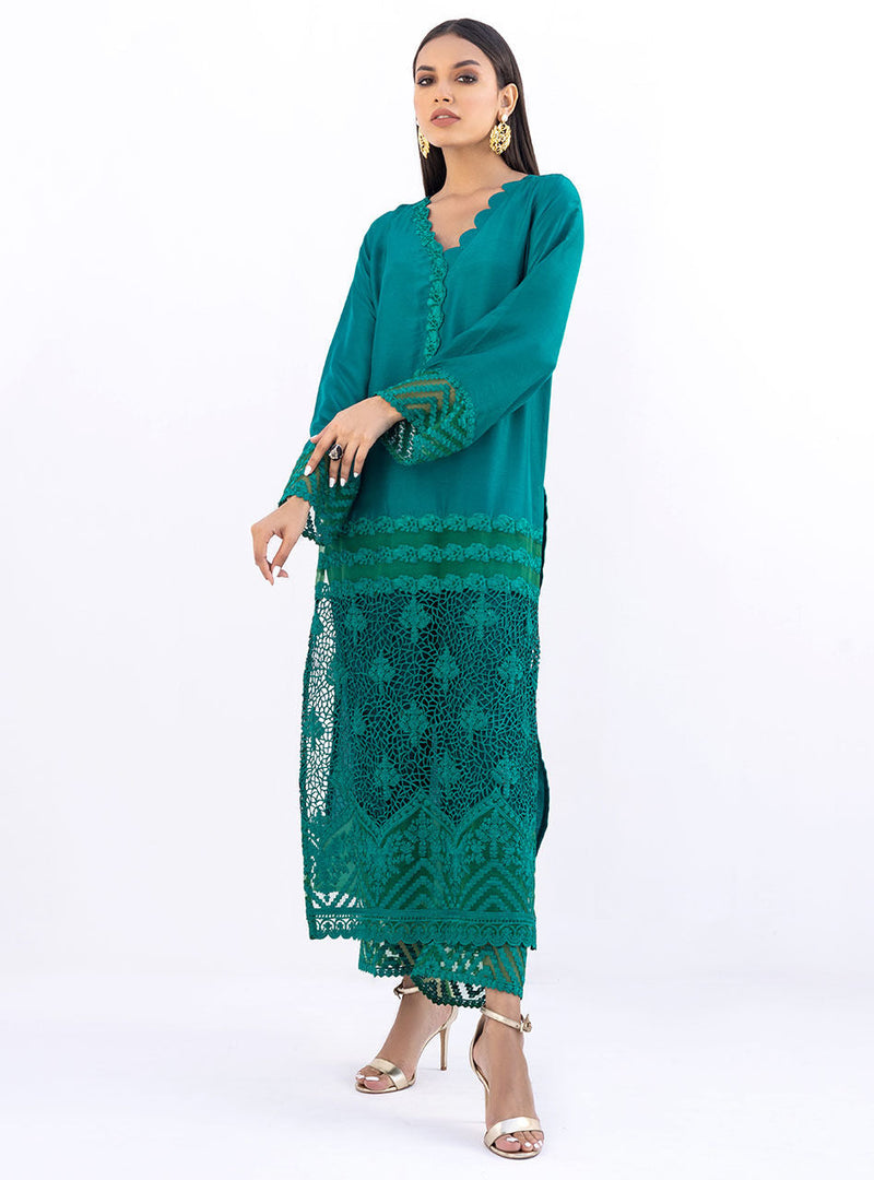Zainab Chottani | Casual Pret | SHADOW GREEN by Zainab Chottani - Designer Dress - Type: Casual - Available at Libayah - 100% Original