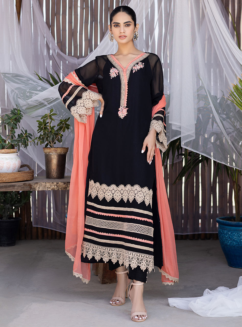 Zainab Chottani | Luxury Pret | DIM NOIR by Zainab Chottani - Designer Dress - Type: Ladies Clothes - Available at Libayah - 100% Original