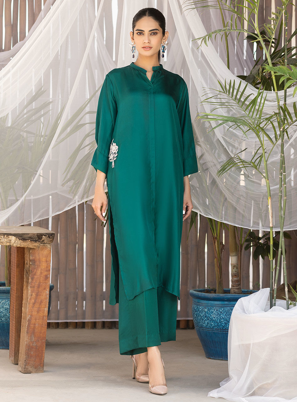 Zainab Chottani | Luxury Pret | EMERALD SAGE by Zainab Chottani - Designer Dress - Type: Ladies Clothes - Available at Libayah - 100% Original