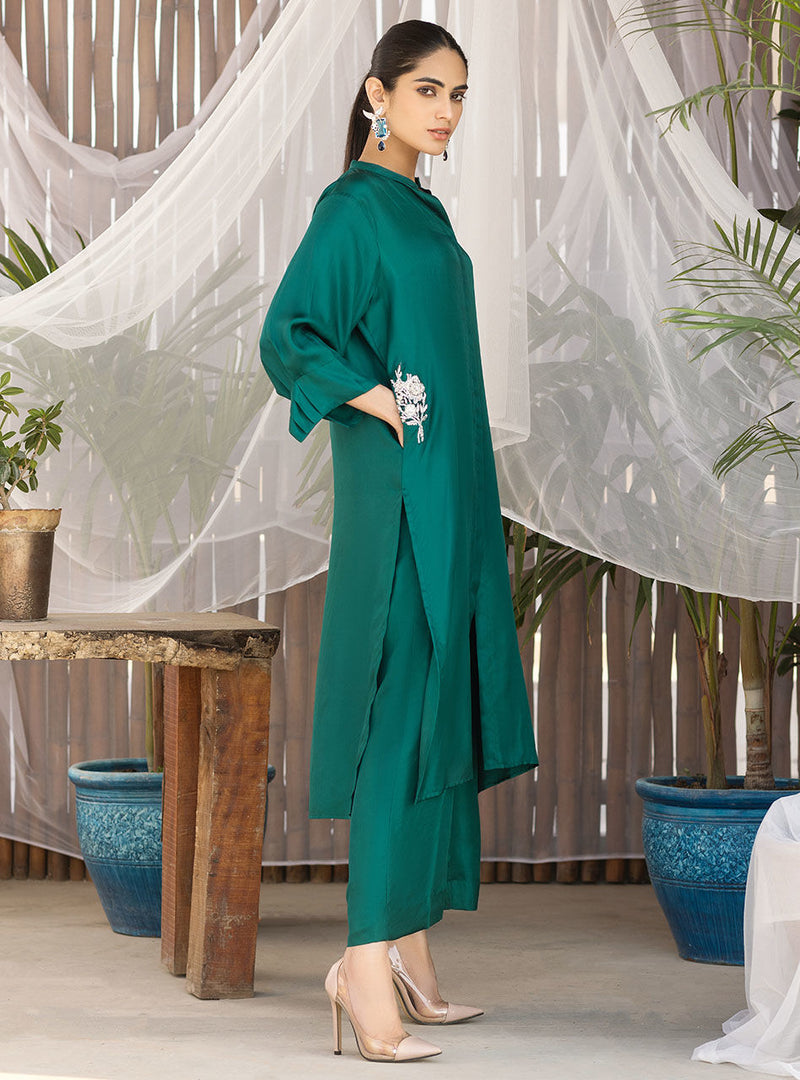 Zainab Chottani | Luxury Pret | EMERALD SAGE by Zainab Chottani - Designer Dress - Type: Ladies Clothes - Available at Libayah - 100% Original