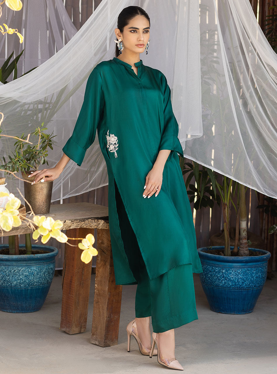 Zainab Chottani | Luxury Pret | EMERALD SAGE by Zainab Chottani - Designer Dress - Type: Ladies Clothes - Available at Libayah - 100% Original