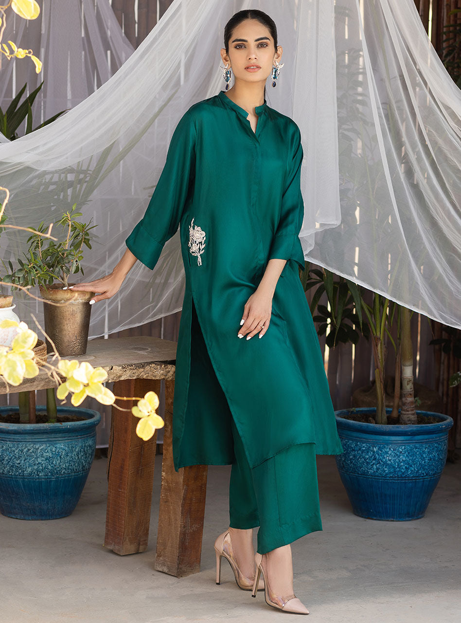 Zainab Chottani | Luxury Pret | EMERALD SAGE by Zainab Chottani - Designer Dress - Type: Ladies Clothes - Available at Libayah - 100% Original
