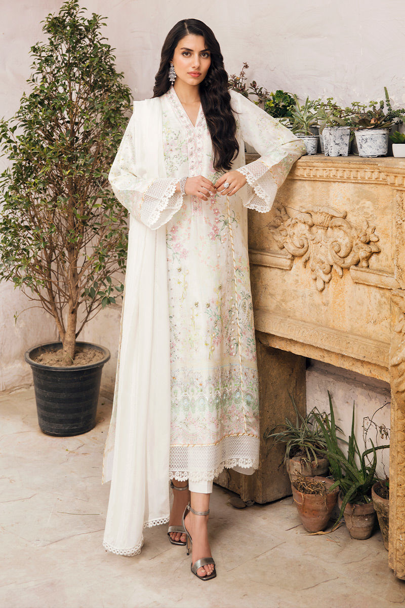 Ansab Jahangir | Luxury Silk Pret | WHISPER WHITE by Ansab Jahangir - Designer Dress - Type: Ladies Clothes - Available at Libayah - 100% Original