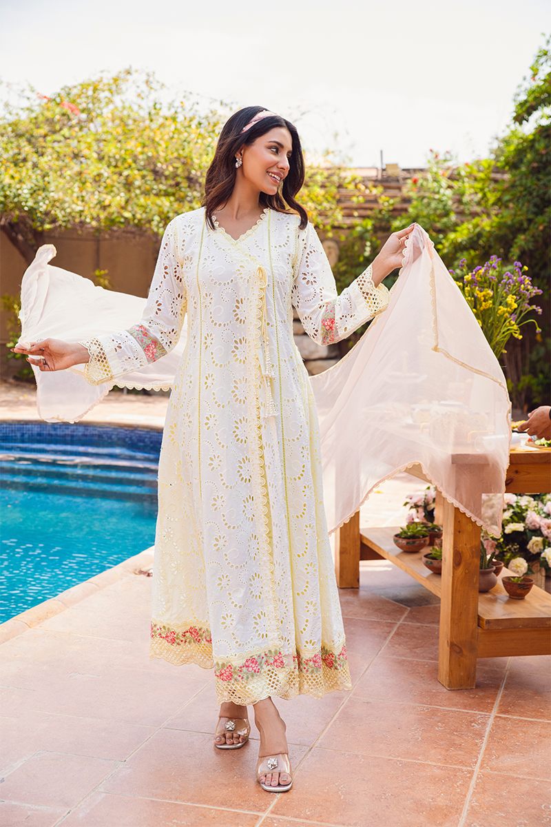 Fatima Khan | Luxury Pret 24 | LEMON BLUSH by Fatima Khan - Designer Dress - Type: Luxury - Available at Libayah - 100% Original