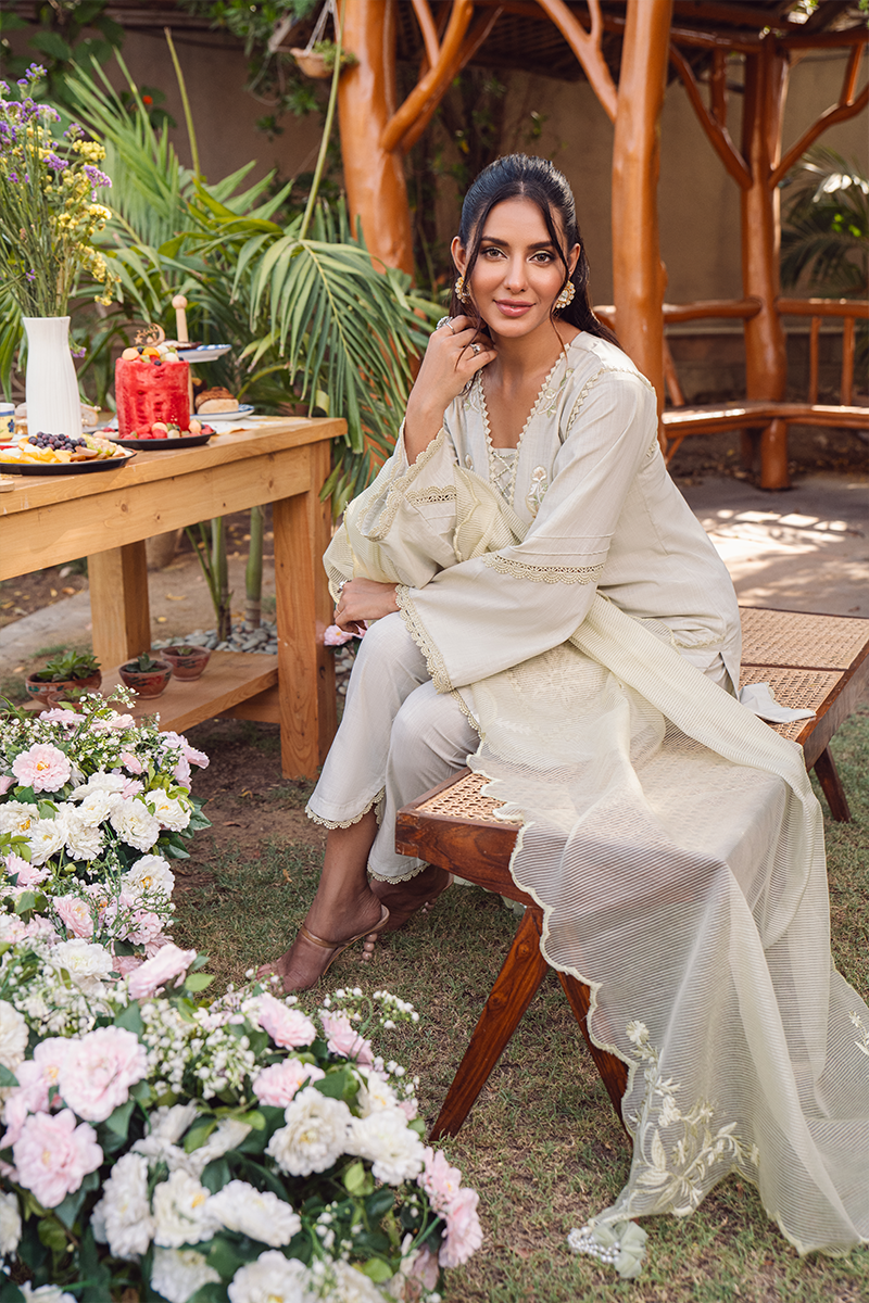 Fatima Khan | Luxury Pret 24 | SAGE IRISH GREEN by Fatima Khan - Designer Dress - Type: Luxury - Available at Libayah - 100% Original