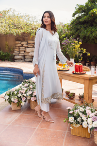 Fatima Khan | Luxury Pret 24 | MISTY GREY by Fatima Khan - Designer Dress - Type: Luxury - Available at Libayah - 100% Original