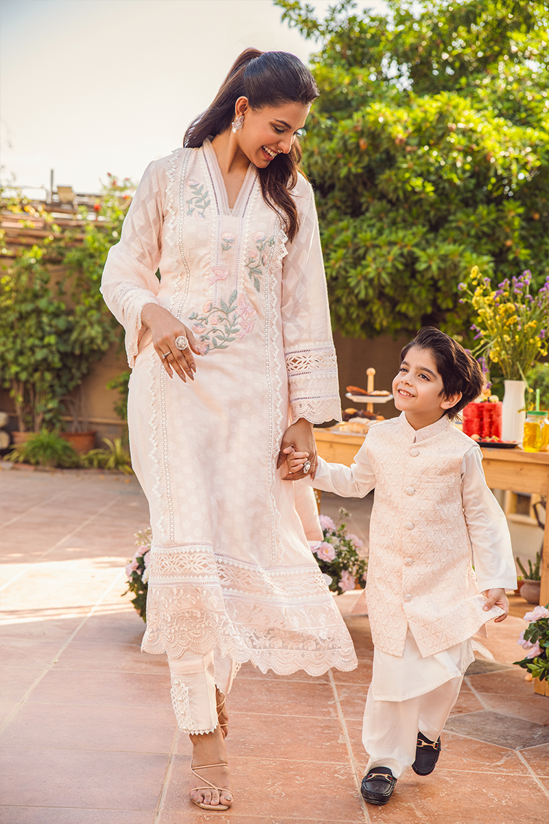 Fatima Khan | Luxury Pret 24 | ROSE WATER PEACH by Fatima Khan - Designer Dress - Type: Luxury - Available at Libayah - 100% Original