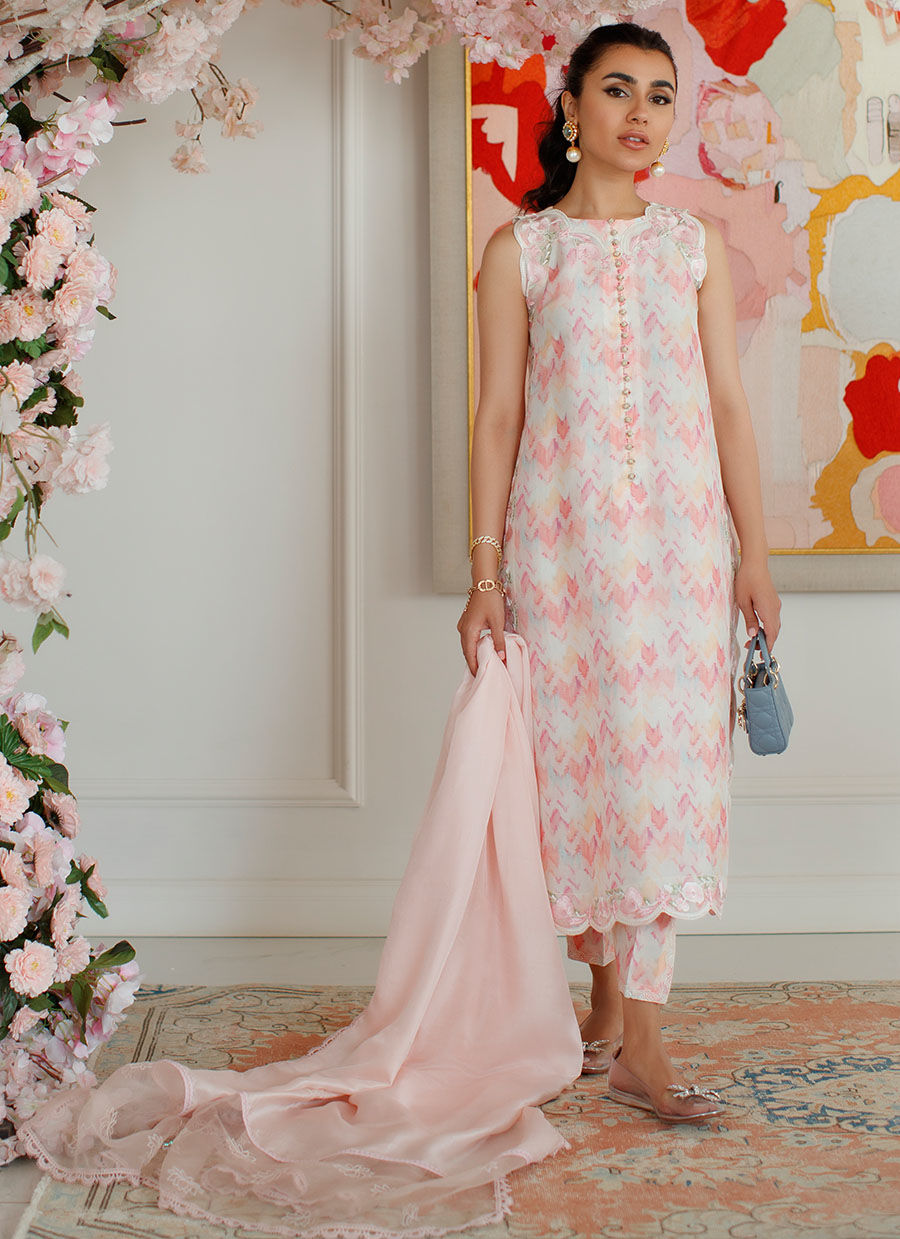 Farah Talib Aziz | Designer Picks 24 | IKAT EMMA SHIRT AND DUPATTA by Farah Talib Aziz - Designer Dress - Type: Ladies Clothes - Available at Libayah - 100% Original