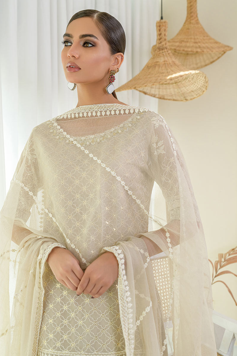 Fatima Khan | Luxury Pret 24 | GRACEFUL BEIGE by Fatima Khan - Designer Dress - Type: Luxury - Available at Libayah - 100% Original