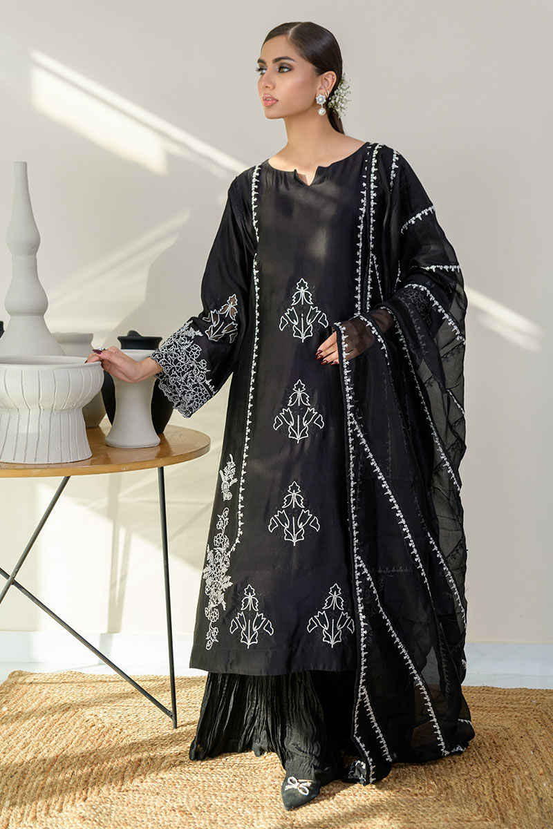 Fatima Khan | Luxury Pret 24 | ELITE BLACK by Fatima Khan - Designer Dress - Type: Luxury - Available at Libayah - 100% Original
