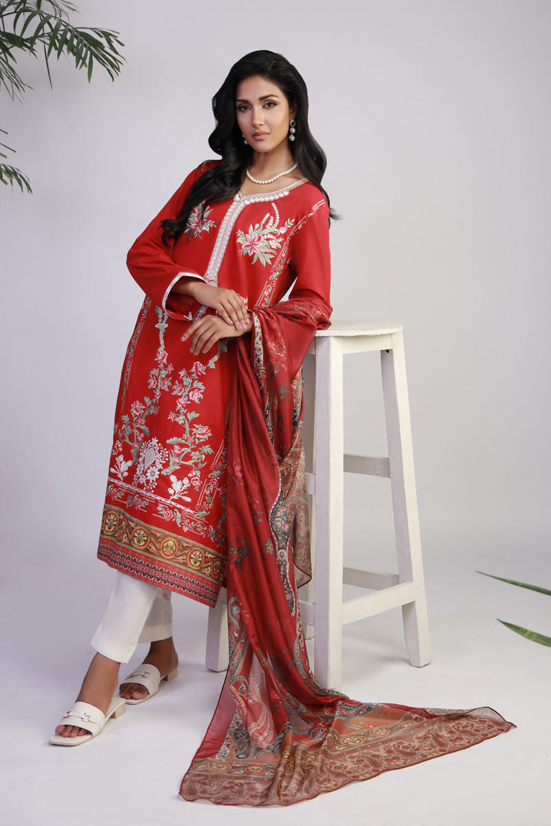 Shamaeel Ansari | Gulrang Lawn | Gulrang-04 by Shamaeel Ansari - Designer Dress  - Type : Ladies Clothes - Available at Libayah - 100% Original 